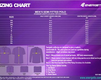 Sizing Charts – For Reference